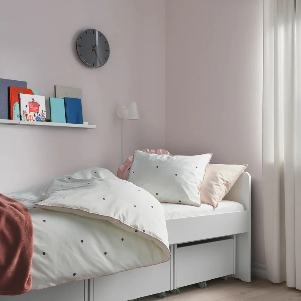 Polka Dot Duvet Set - White with Black Dots